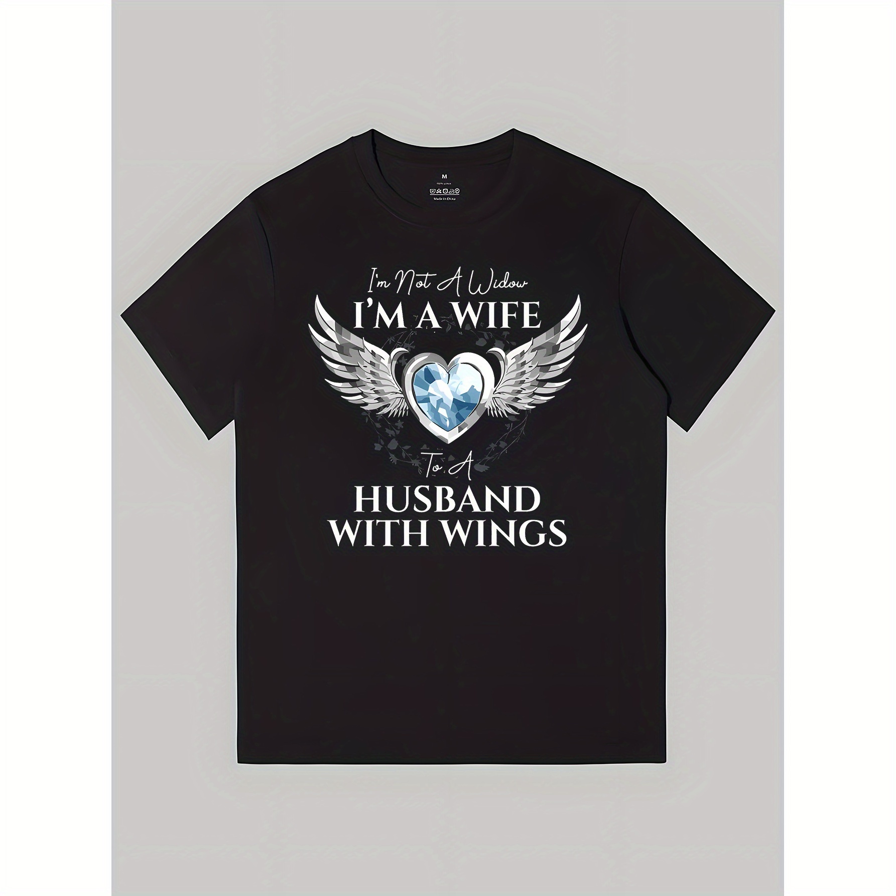 

1 Piece, I'm Not A Widow I'm A Wife To A Husband With Print, Summer Comfortable Casual Cotton T Shirt