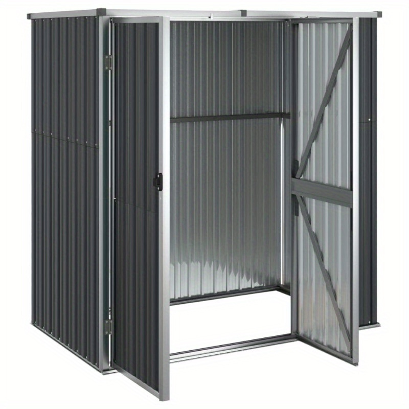 tool shed   161x89x161 cm galvanized steel box cabinet rack for outdoor storage