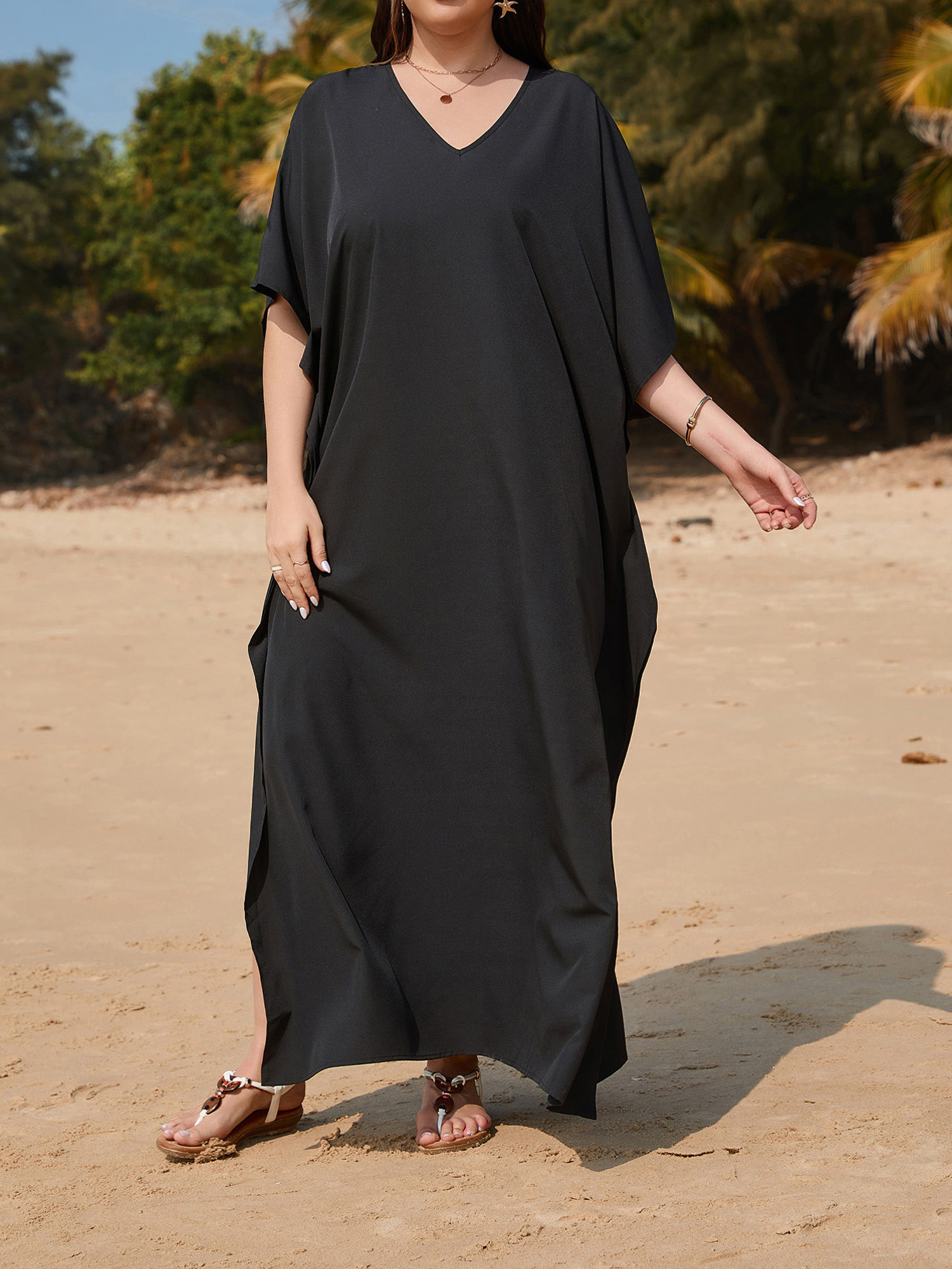 chinese dress ladies Sporti Plus Size Tropical Floral Swim Dress at SwimOutlet.com
