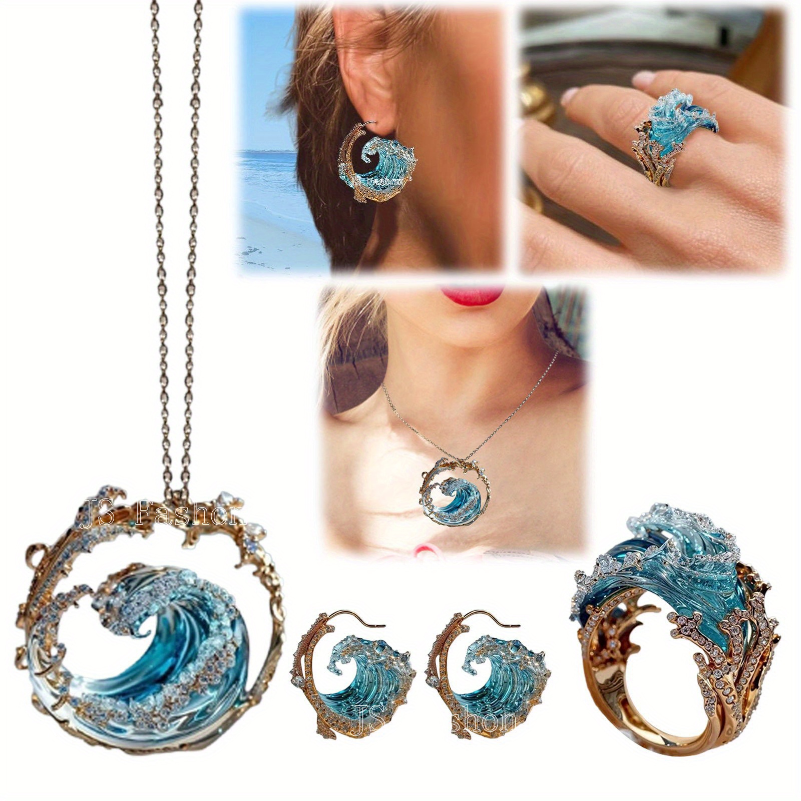 

3- Pendant Jewelry Set - Zinc Alloy Necklace, , And Set For Women - For , -, And - No Plating,