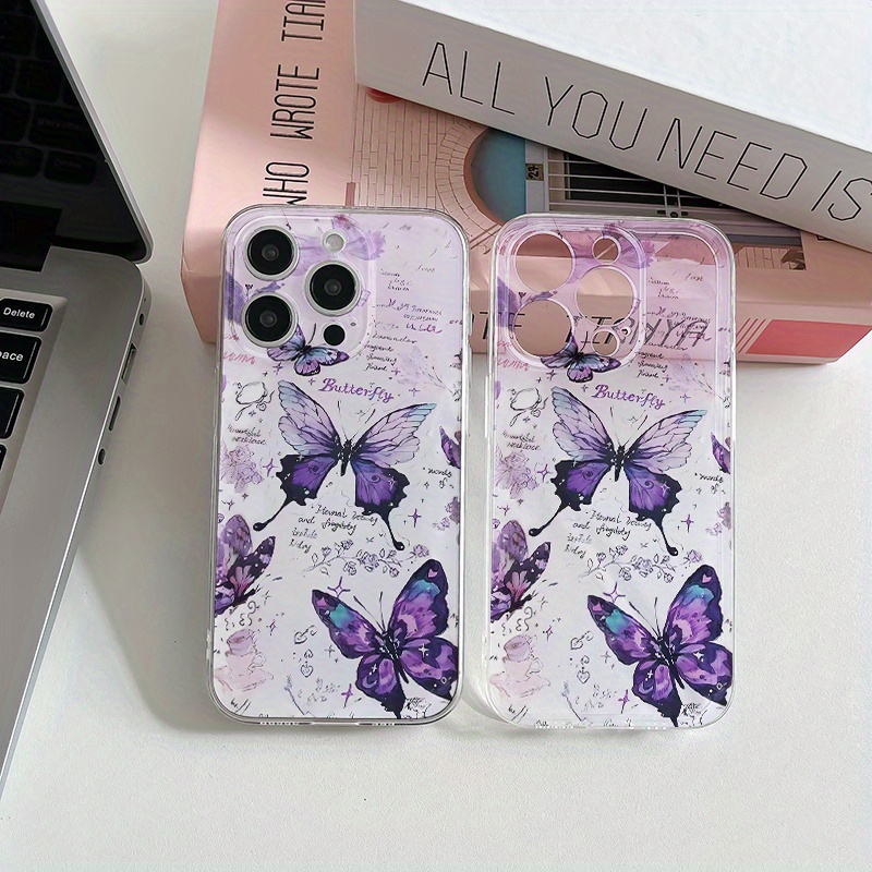 

Wind Butterfly Design Transparent Phone Case - Soft Tpu Material, High-quality & Protective For For Moto E13/e20/e22i/e22s/e32/e7/g100/g13/g14/g30/g42, Fits For For Moto G8play/g9power/g Stylus/g62