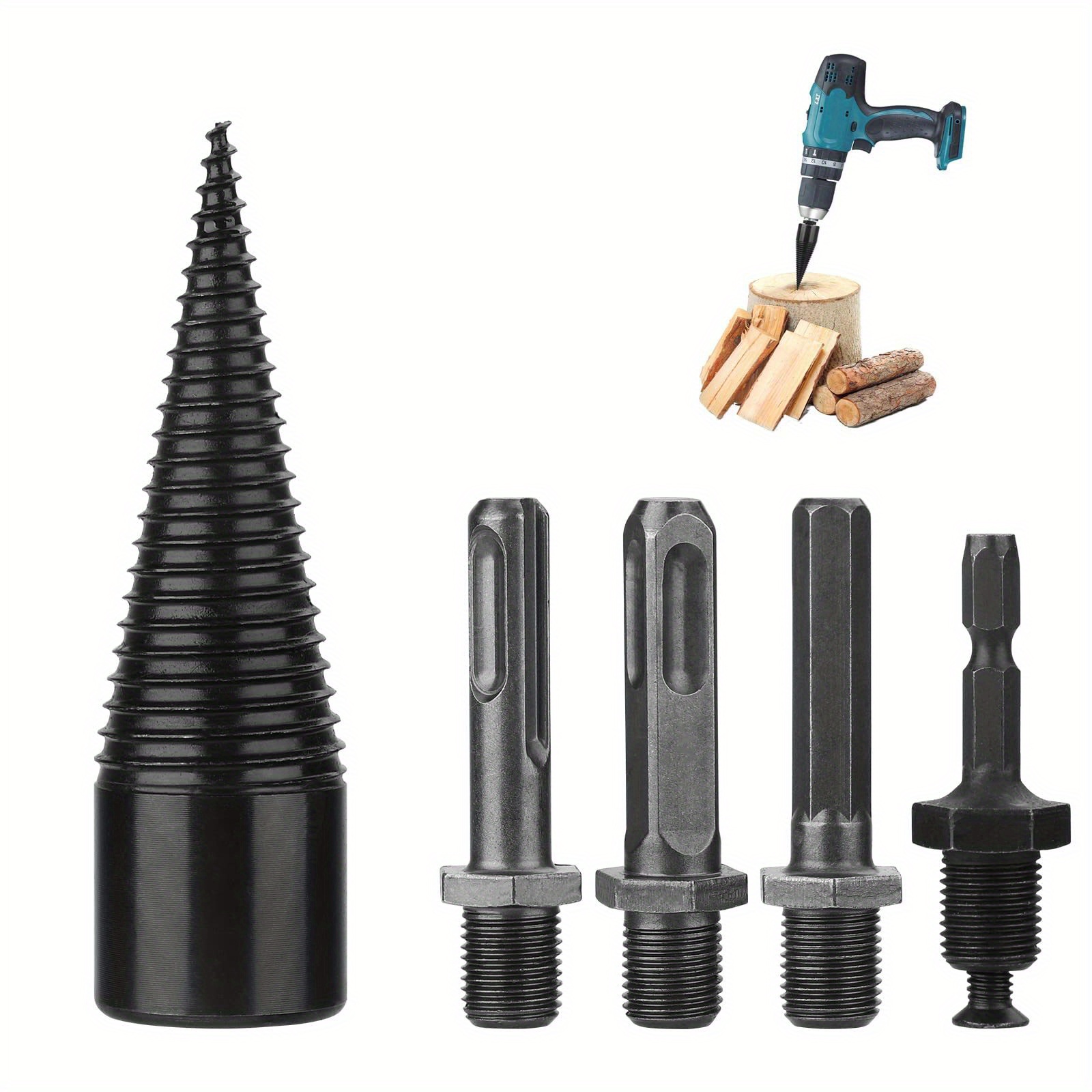 50mm Twisted Drill Bit For Firewood, Log And Screw Splitting Cone