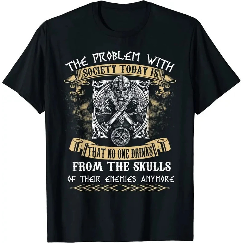 

No 1 Drinks From The Skulls Of Their Enemies Anymore T-shirt 100% Cotton O-neck Short Sleeve Mens T-shirt