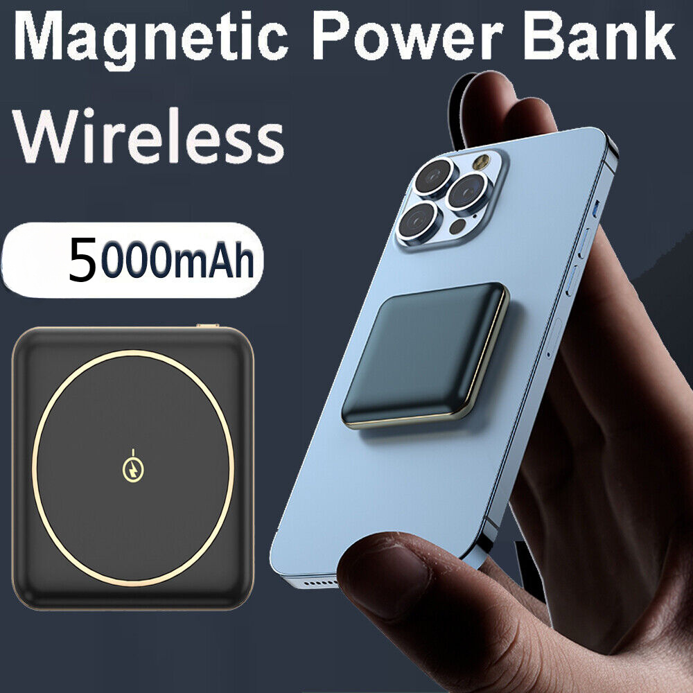 magnetic power bank 5000mah wireless portable charger 20w fast charging battery pack with 2 micro   port magsafe compatible with magsafe iphone   plus 15 pro 15 pro max iphone 14   series 0