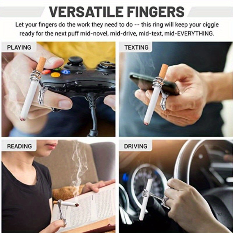 cigarette holder ring for gamers compatible style non-slip ring - (pink/ /white/blue) plastic smoking  accessory for / controllers, smartphone & gaming devices - discreet for  smokers - health & household
