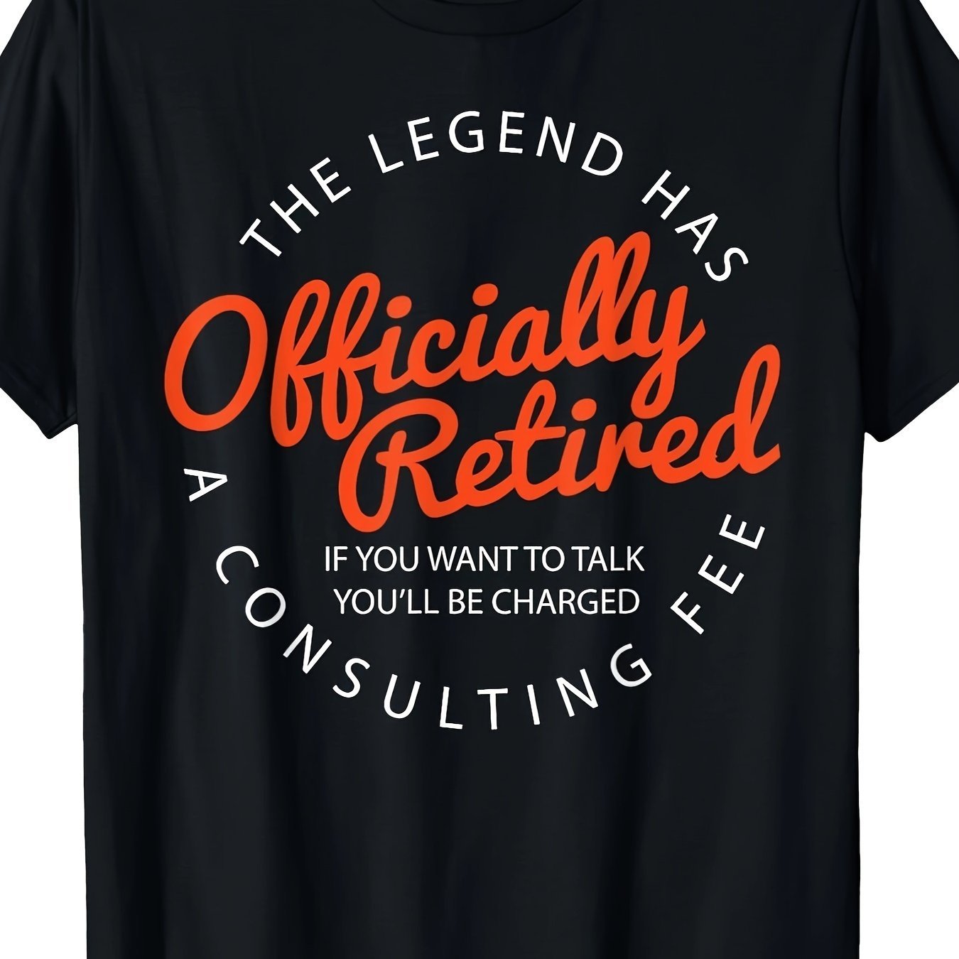 

Official Retirement "men's Fun - Black, Classic, Round Neck, New