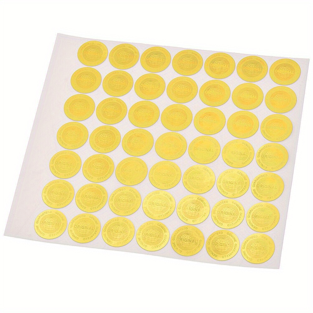 196pcs Holographic Sticker Round Safety Labels Original Tags