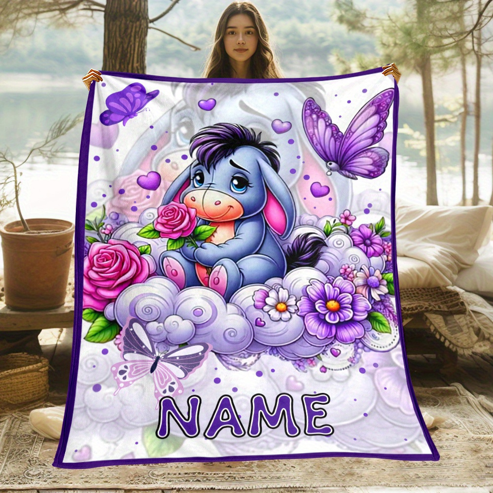 

1pc Customizable Polyester Blanket - For Sofa, Bed, , Camping - , Blanket