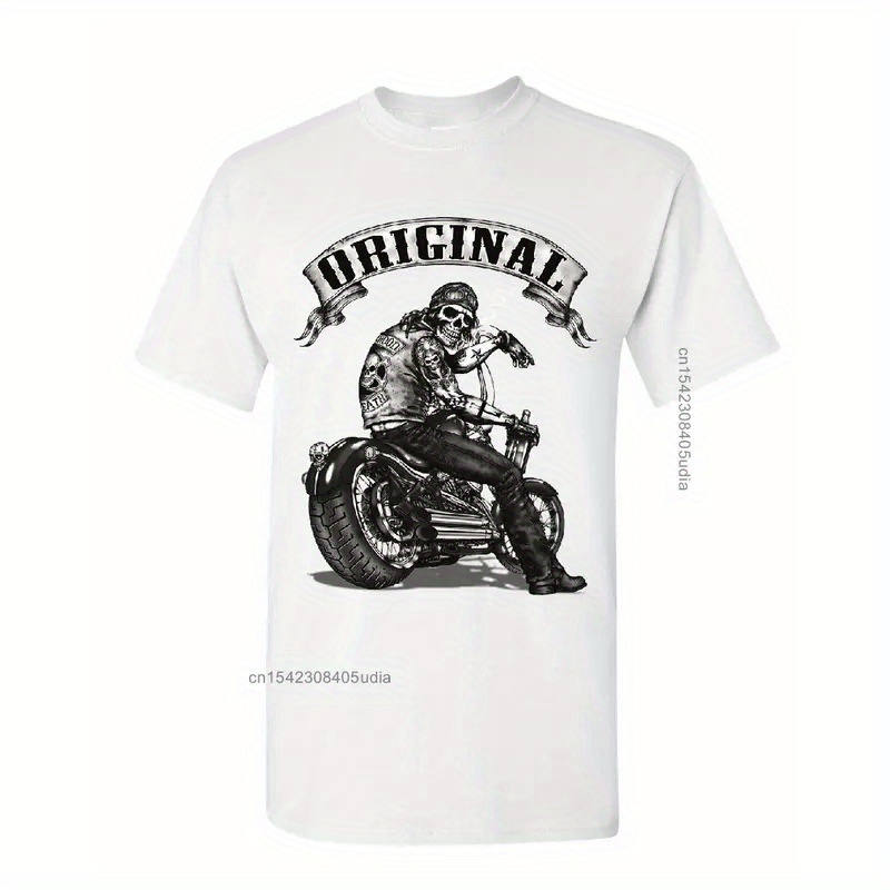 

Skull T-shirts Route 66 Motorcycle Mc Men Summer Design T Shirt