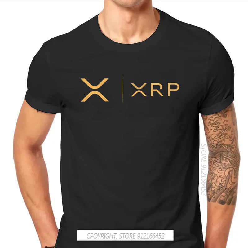 

Miner Xrp Ripple New Gold Side By Side Tshirt Harajuku Punk Men's Tshirts Tops Pure Cotton O-neck T Shirt