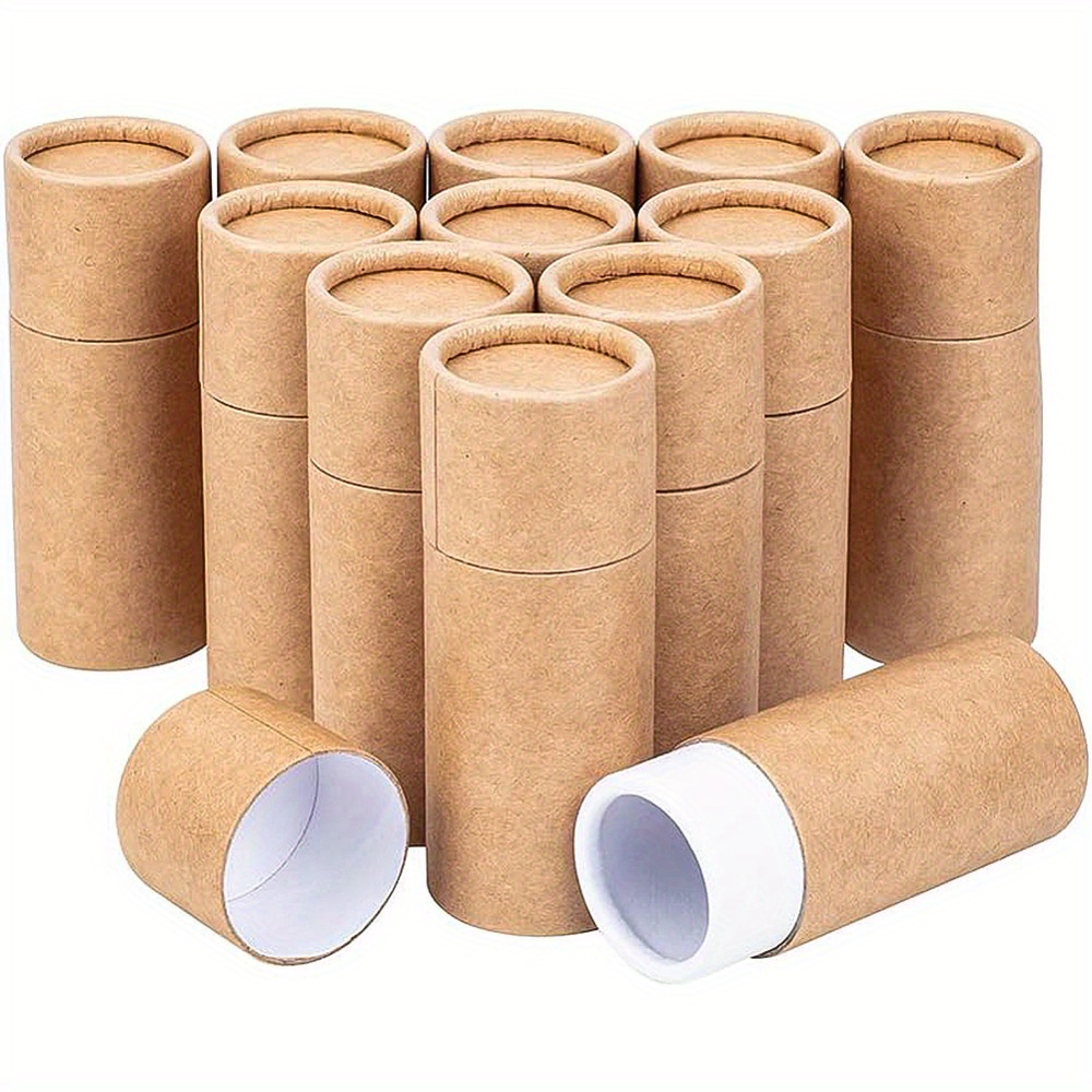 TEMU 12 pezzi Tubi di Cartone Rotondi da 20ml in per Matite, T癡, Caff癡, Cosmetici, Artigianato e Confezioni Regalo