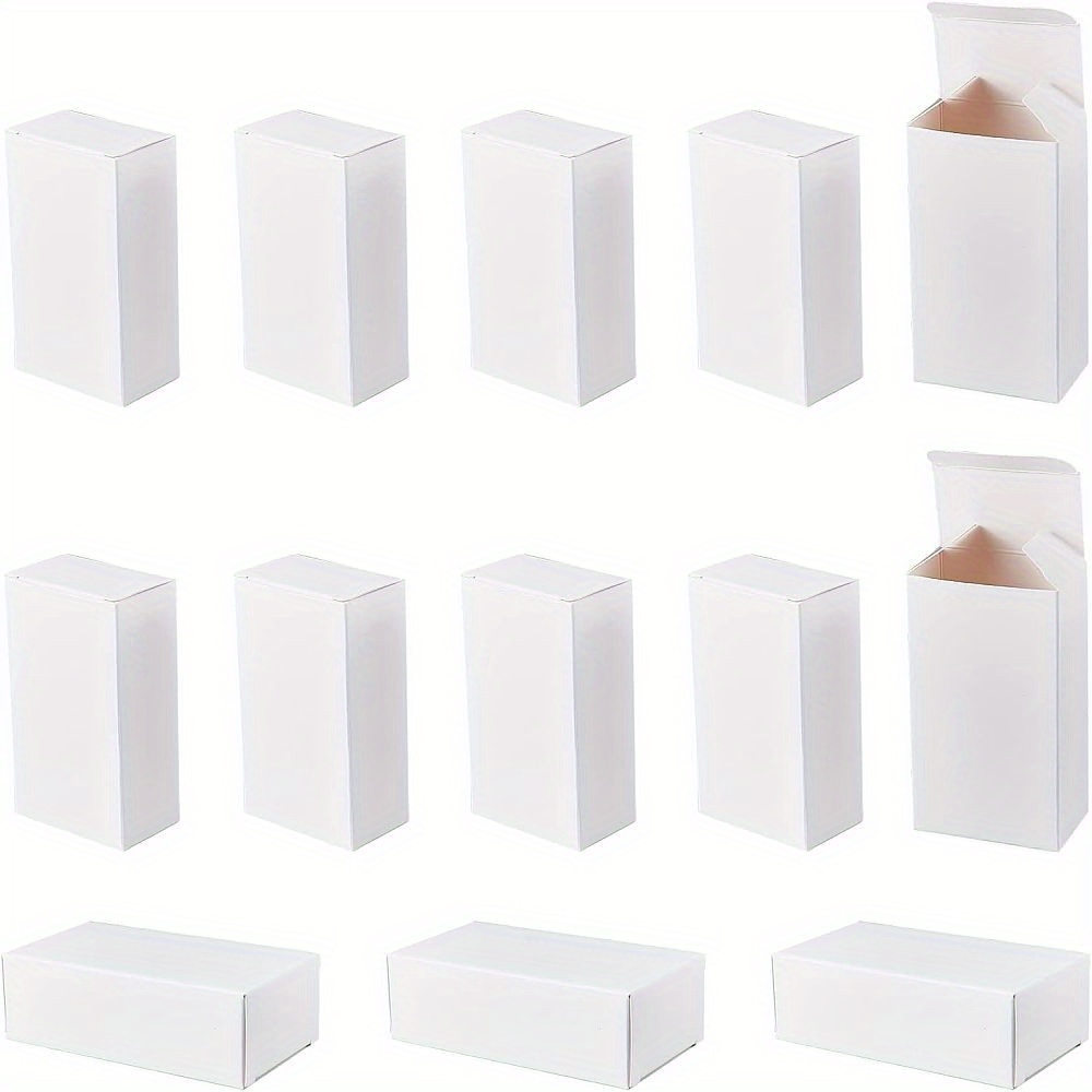 

Superfindings 50pcs White Gift Boxes - Foldable Rectangle Packaging For Bridal, Birthday, Party & Christmas Favors - Hanging Ornament Cardboard Boxes For All