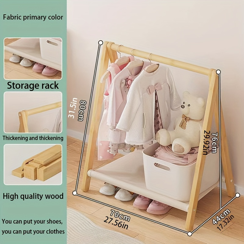 versatile wooden coat rack with shoe storage foldable freestanding design for clothes hats   entryway organization details 3