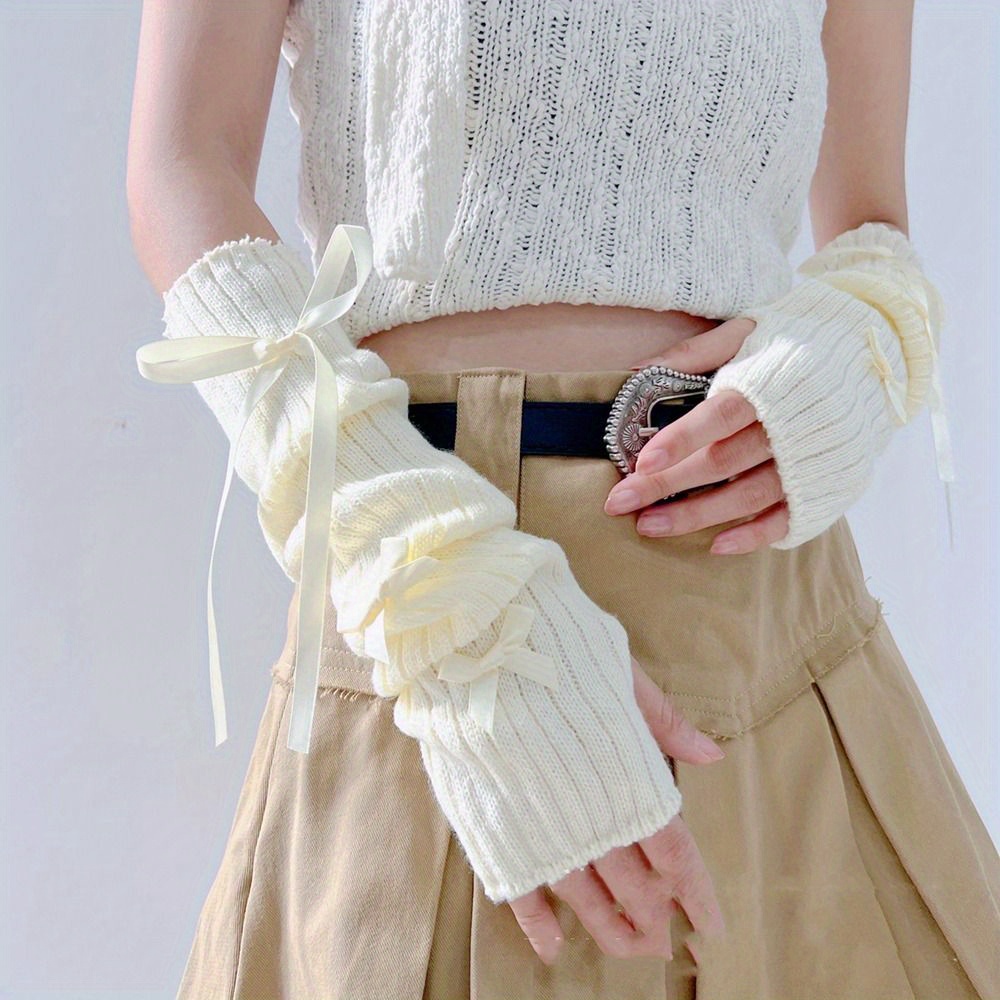 

Y2k Bowknot Arm - Fingerless Sleeves , & For Women - In , ,