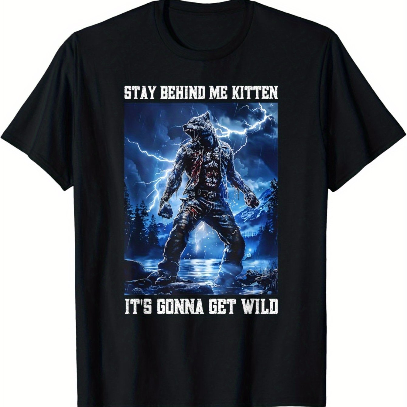 

Behind Me Kitty Werewolf Meme -shirt, Funny