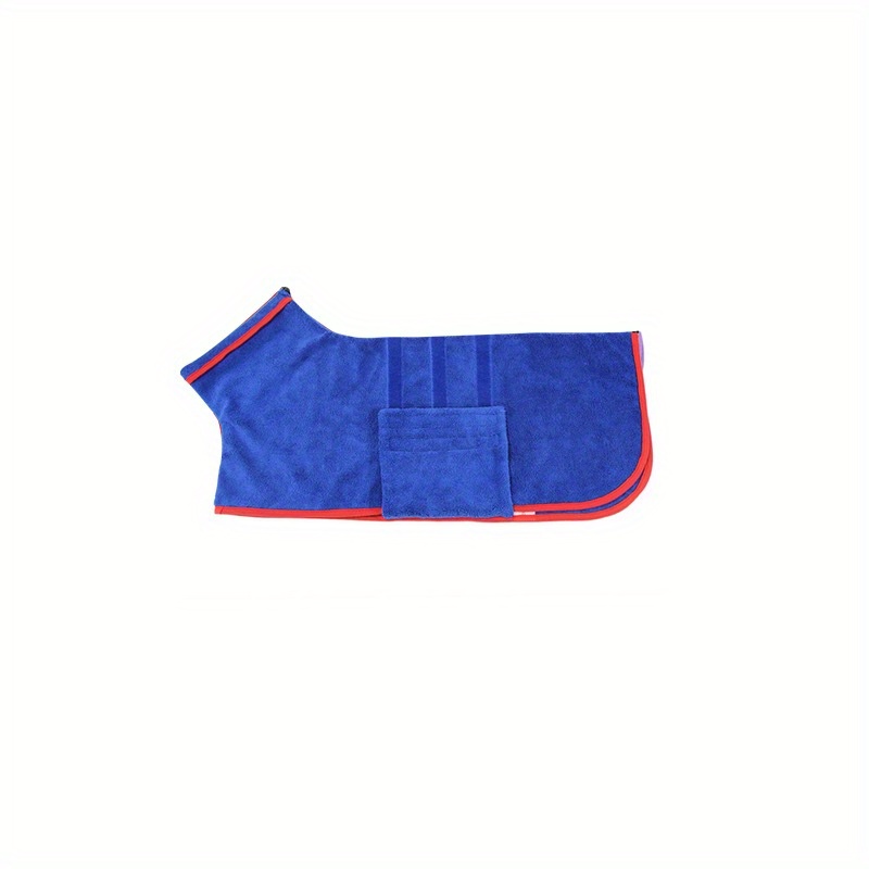 Quick-Dry Dog Towel Bathrobe - Thick Absorbent Super Fiber, 3 Colors, Adjustable Straps for All Breeds, Outdoor Bathing &amp; Swimming, Durable &amp; Comfortable Pet Grooming Supplies, Soft Absorbent Fabric