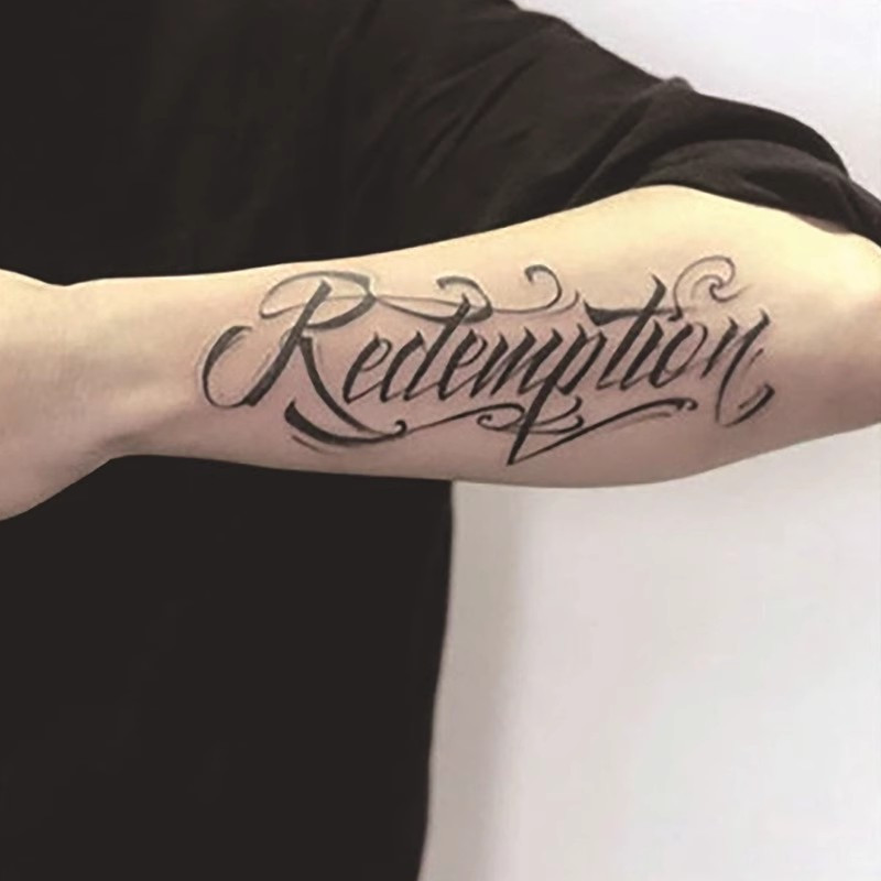 2x Temporäre Tattoos Kräuter & Blumen - Wasserdicht, Für Arm, Semi-permanent, Dunkle Serie