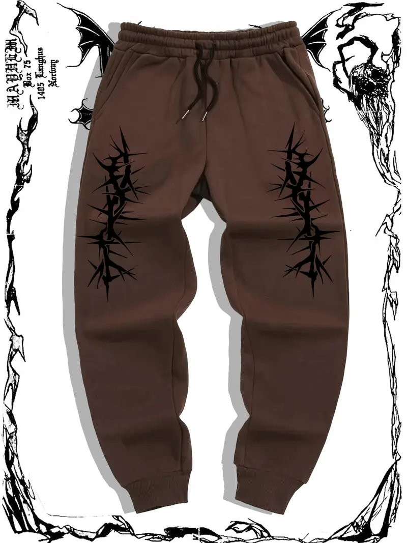 vine mens jogger pants regular fit drawstring pattern sweatpants details 5