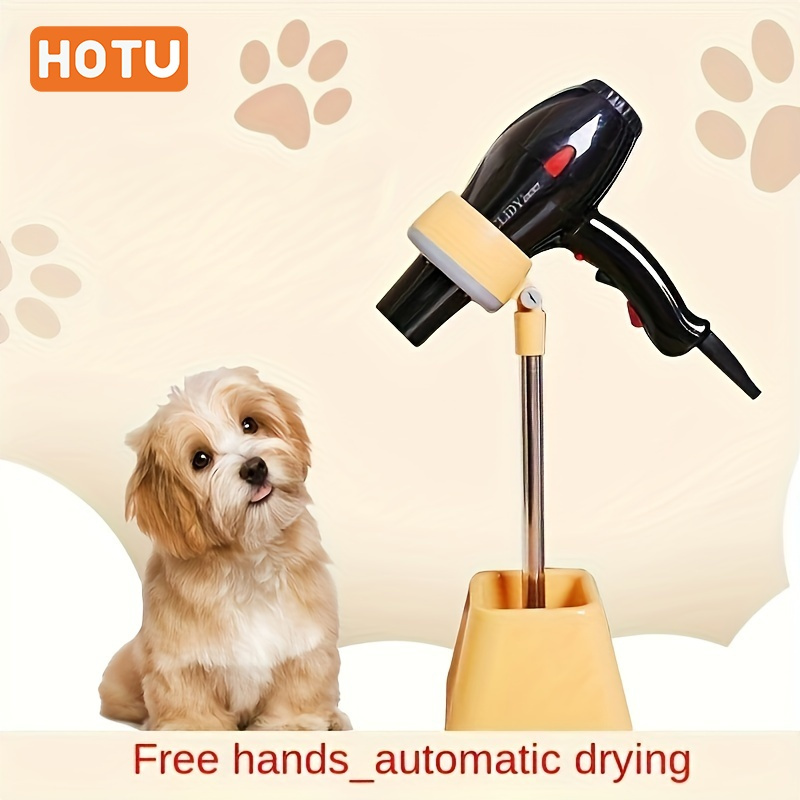 

1 Set Hands Free Pet Grooming Dryer Stand, Pet Hair Dryer Holder Storage Rack - Rotatable, Heavy-duty Base Dog Hair Dryer Stand - No Battery (paper Box Packaging)