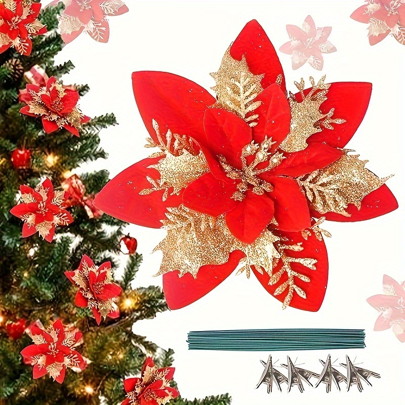 

30pcs Red Christmas & - , No Required, For , Wreath, Diy Decorations, And Centerpieces