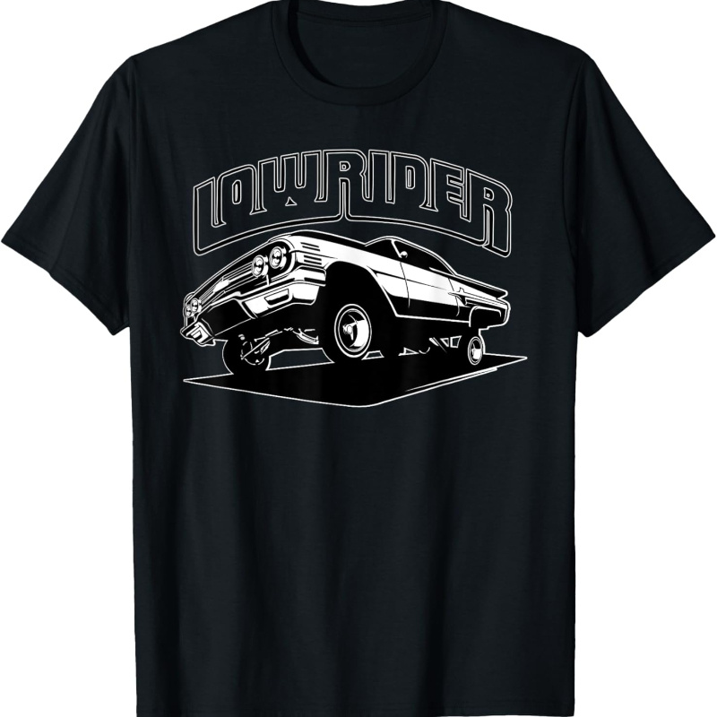 

Men's Lowrider T-shirt, Casual Short Sleeve Crew Neck Tee, Men's Clothing For Outdoor, Prefect To Sports Lover