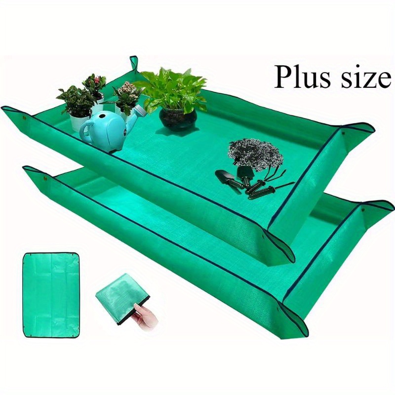 

Extra-large Waterproof Plant Repotting Mat - Foldable & Portable For Indoor Succulents, Change & Watering Pad