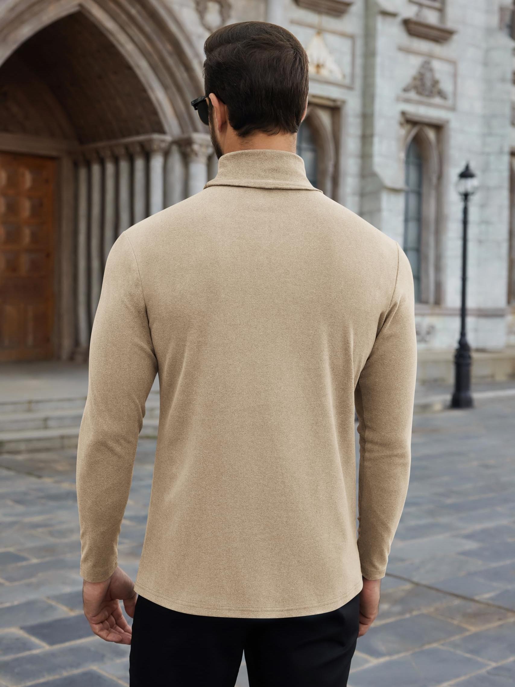 Men's Slim Fit Turtleneck Pullover - Long Sleeve Thermal Shirt, Casual Warm Top 8 thumbnail image