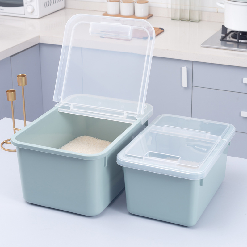 

1pc Clamshell Storage Box, Large-capacity Storage Box, Easy To Take, Kitchen Storage Box, Multi-purpose Storage Box, Rice Storage Box,