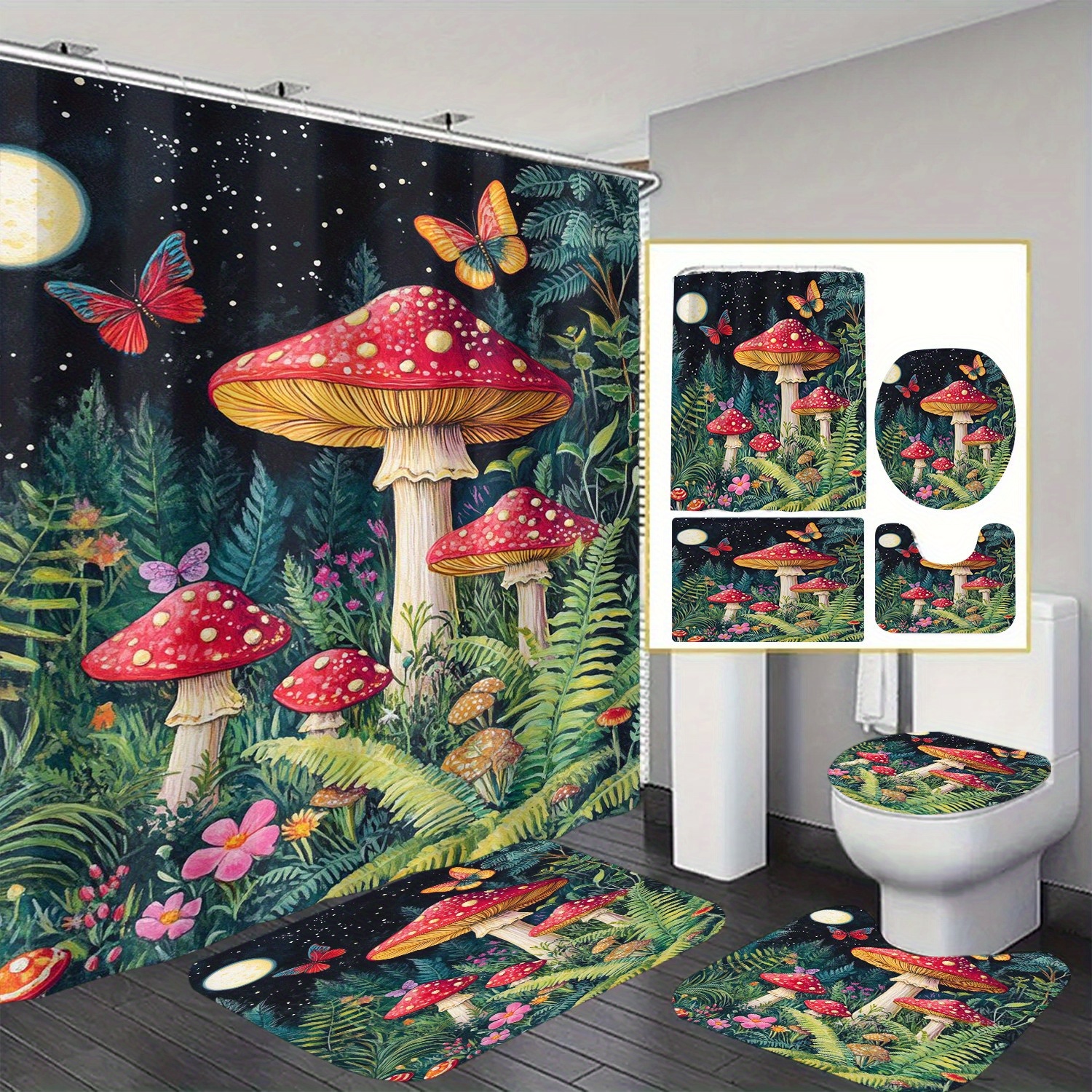 

And Shower Curtain 12 Suitable For Curtain Bathroom 1pc/4pcs