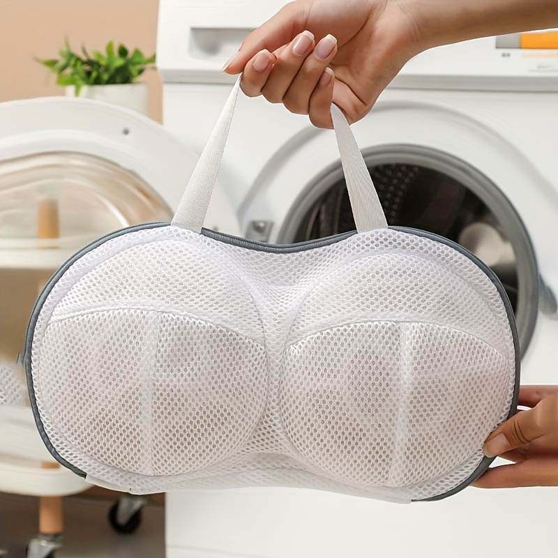 

Oval-shaped Polyester Laundry Bag For , Woven Fabric, With Zipper Closure, For Apparel Washing, Bra And Underwear , Laundry Bags