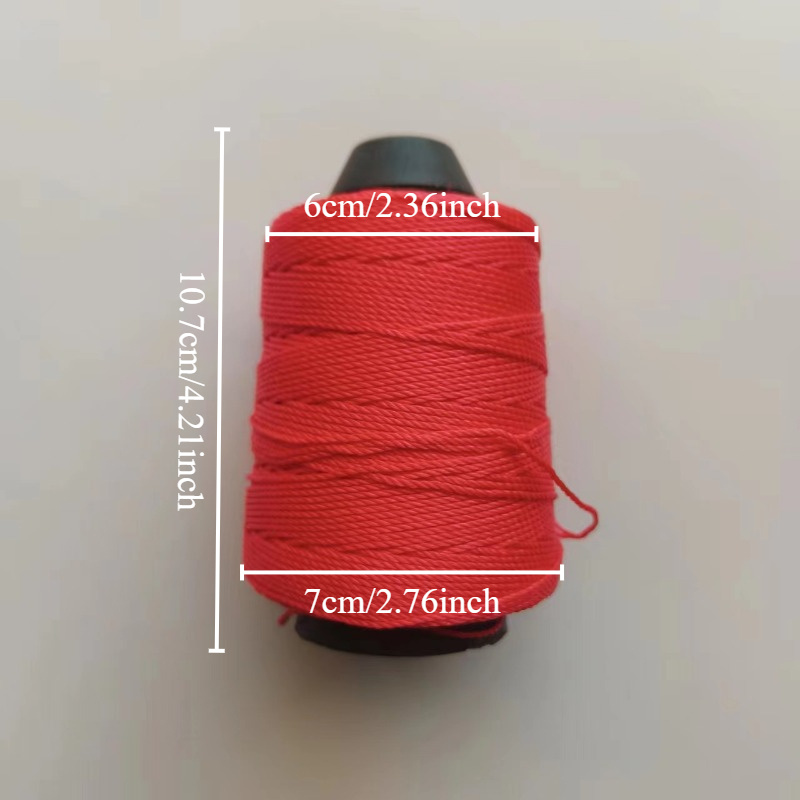 Image of A Roll Of 140 Meters Of Non-elastic Red Nylon Thread, 0.8mm Thick, Suitable For Gardening, Crafts, And More