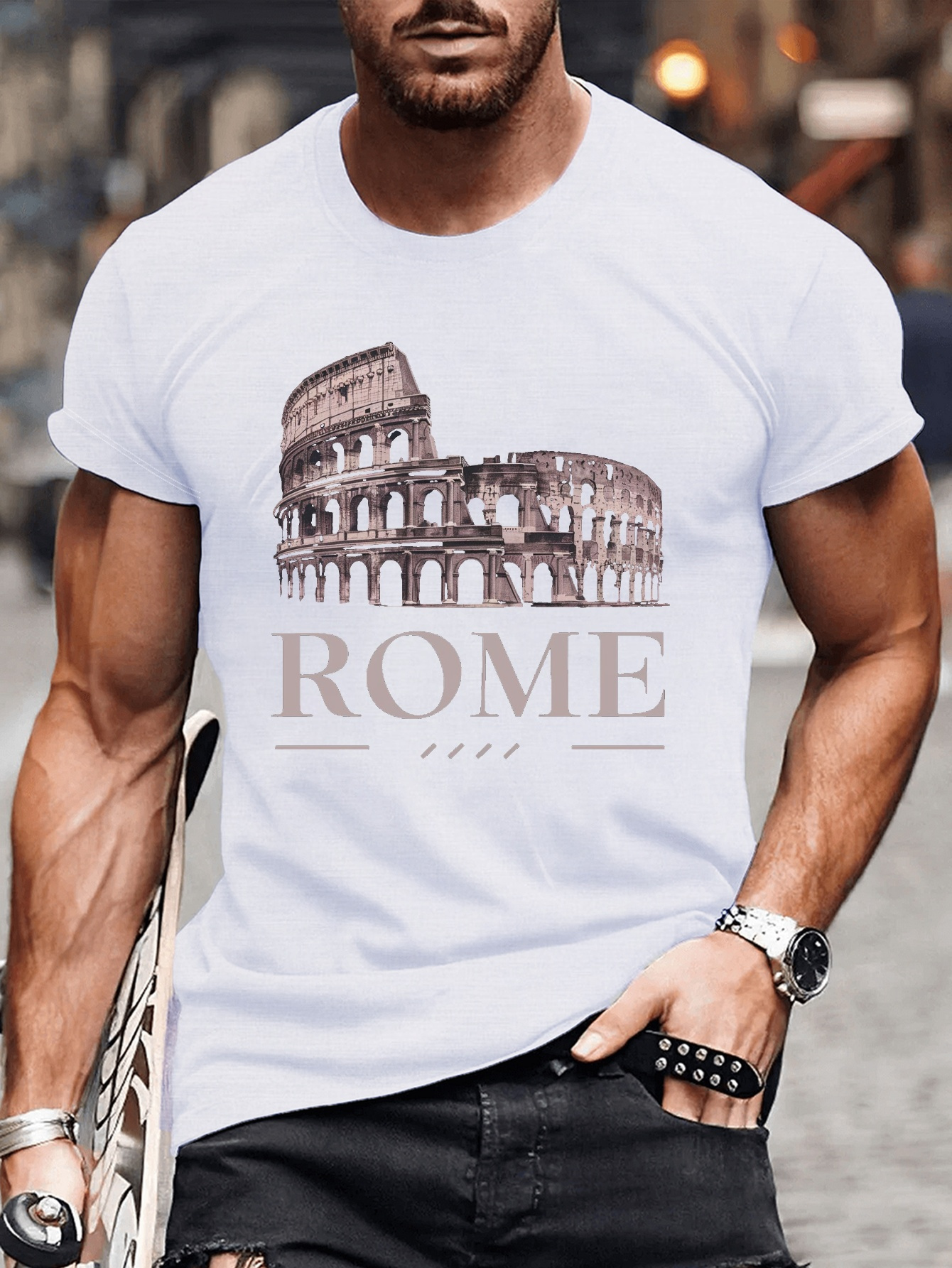 Shirt Rome, Italië, T-shirt Colosseum, zacht en comfortabel T-shirt, uniseks - België