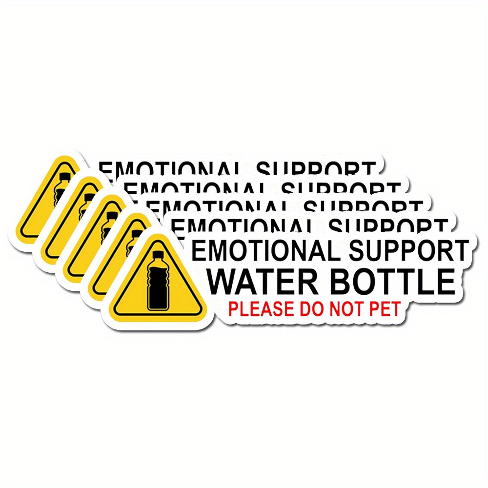 

(5pcs) 3.5" Emotional Support Water Bottle Please Do Not Pet Sticker Gifts Camping Sticker Funny Decals Waterproof Vinyl For Water Bottle Tumbler Phone Case Laptops Skateboard