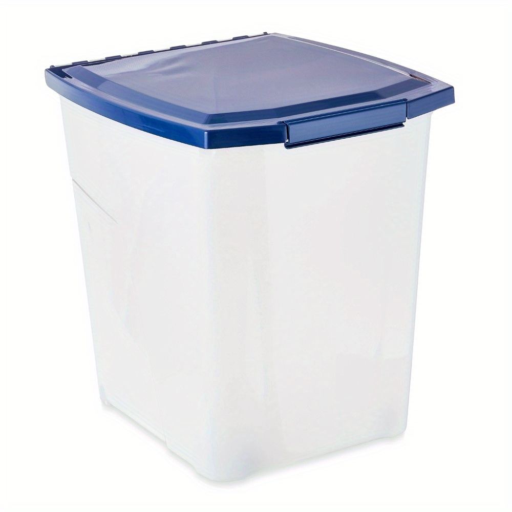 

Plastic Pet Food Storage Container With Locking Lid, Perfect For Storing Dry Food And Treats For Easy Transport.