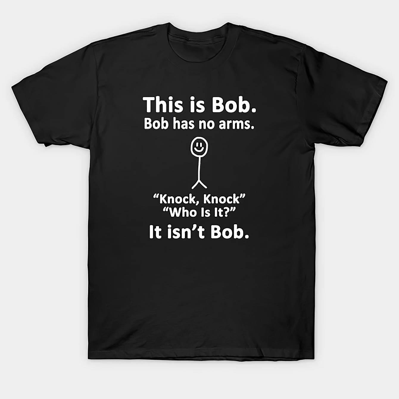 

1, 100% Cotton T-shirt, Fun "this Is Bob" Black T-shirt, Casual Style, Short Sleeve, Unisex, Cotton Material, Comfortable Fit