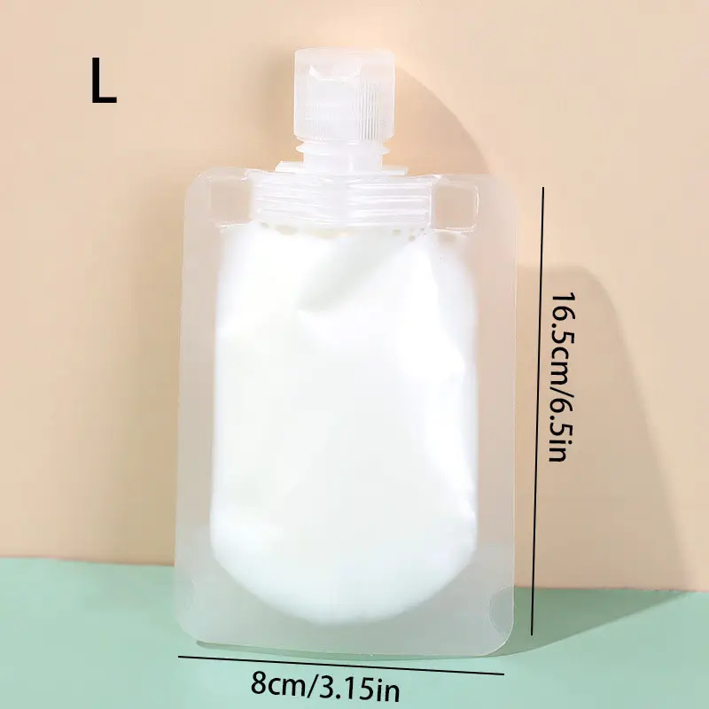 10pcs portable plastic cosmetic squeeze bag suitable for travel refillable reusable alcohol washable and very suitable for packaging lotion or shampoo details 4