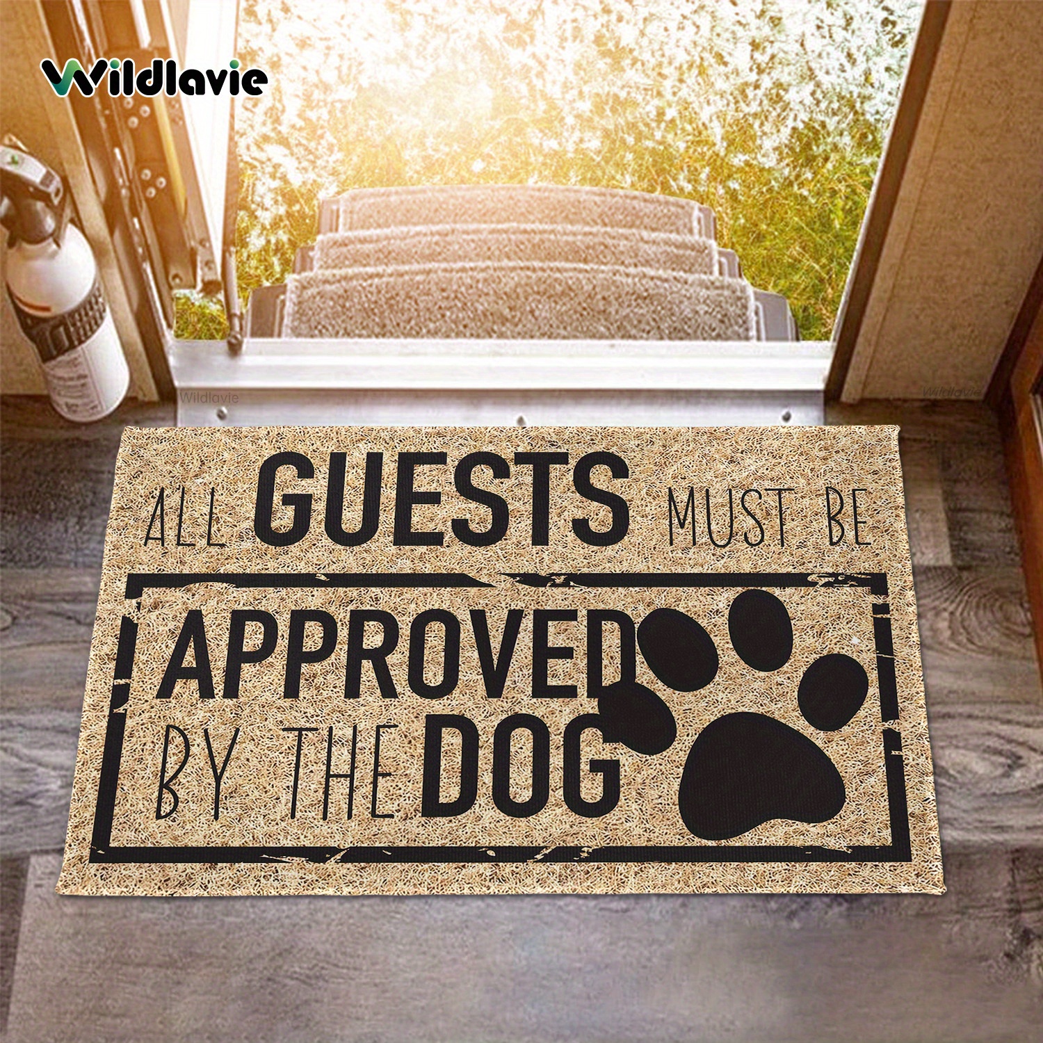 non slip indoor door mat dog paw design Temu Canada