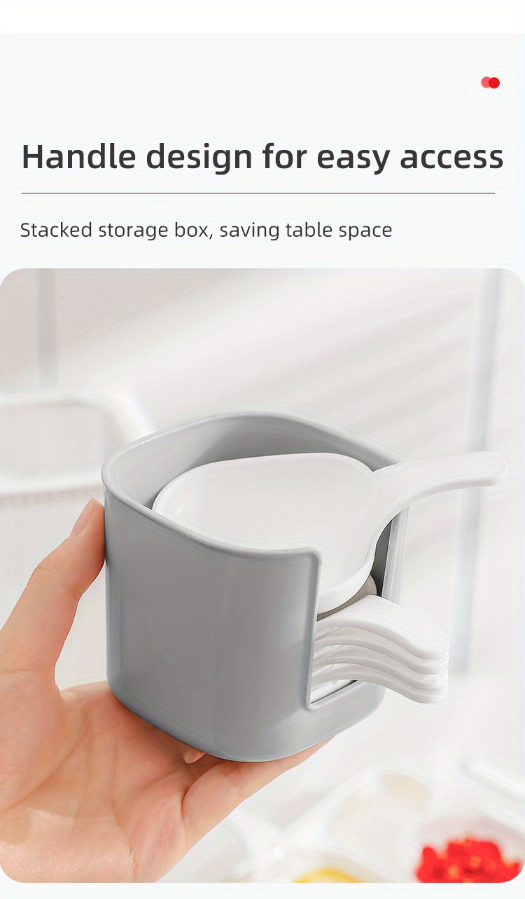 7pcs Set, Sauce Dishes, Food Sauce Dishes, Dipping Sauce Dish Set, Food Storage Containers, Steak Sauce Dish, Seasoning Dish, Cheese Sauce Bowl, Fruit Dish, Snack Dish, Creative Tomato Sauce Dish, Dipping Dish, Kitchen Supplies, Restaurant Supplies, Spoon Holder, Spoon Storage, Multifunctional, Condiment Dish