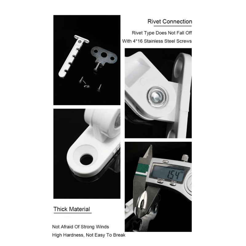 3pcs Windproof Support Fixator Hook Lock for Doors & Windows