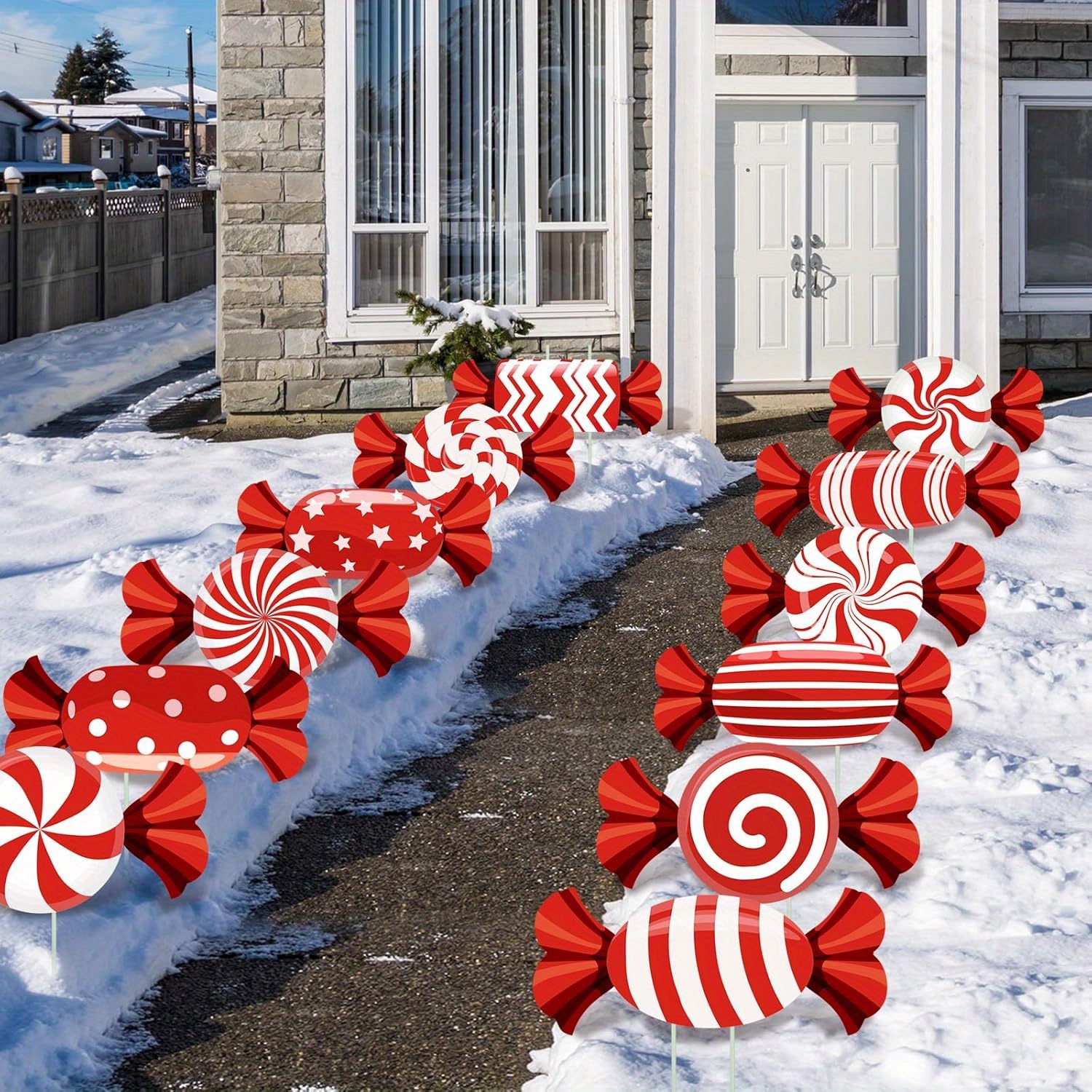 Christmas good Candy Decorations Yard Sign