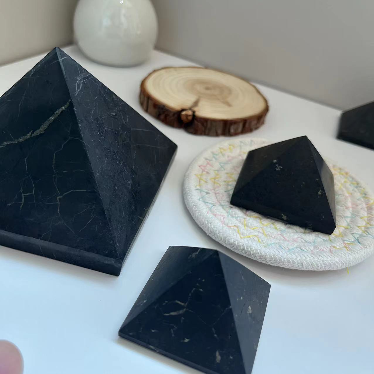 1pc natural russian shungite polished crystal   home decoration   0