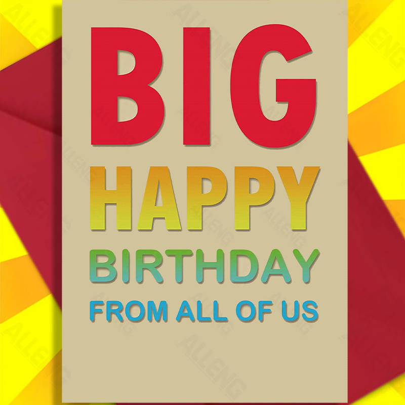   birthday card oversized group birthday greeting card for   boss teacher coworker festive surprise card by   0