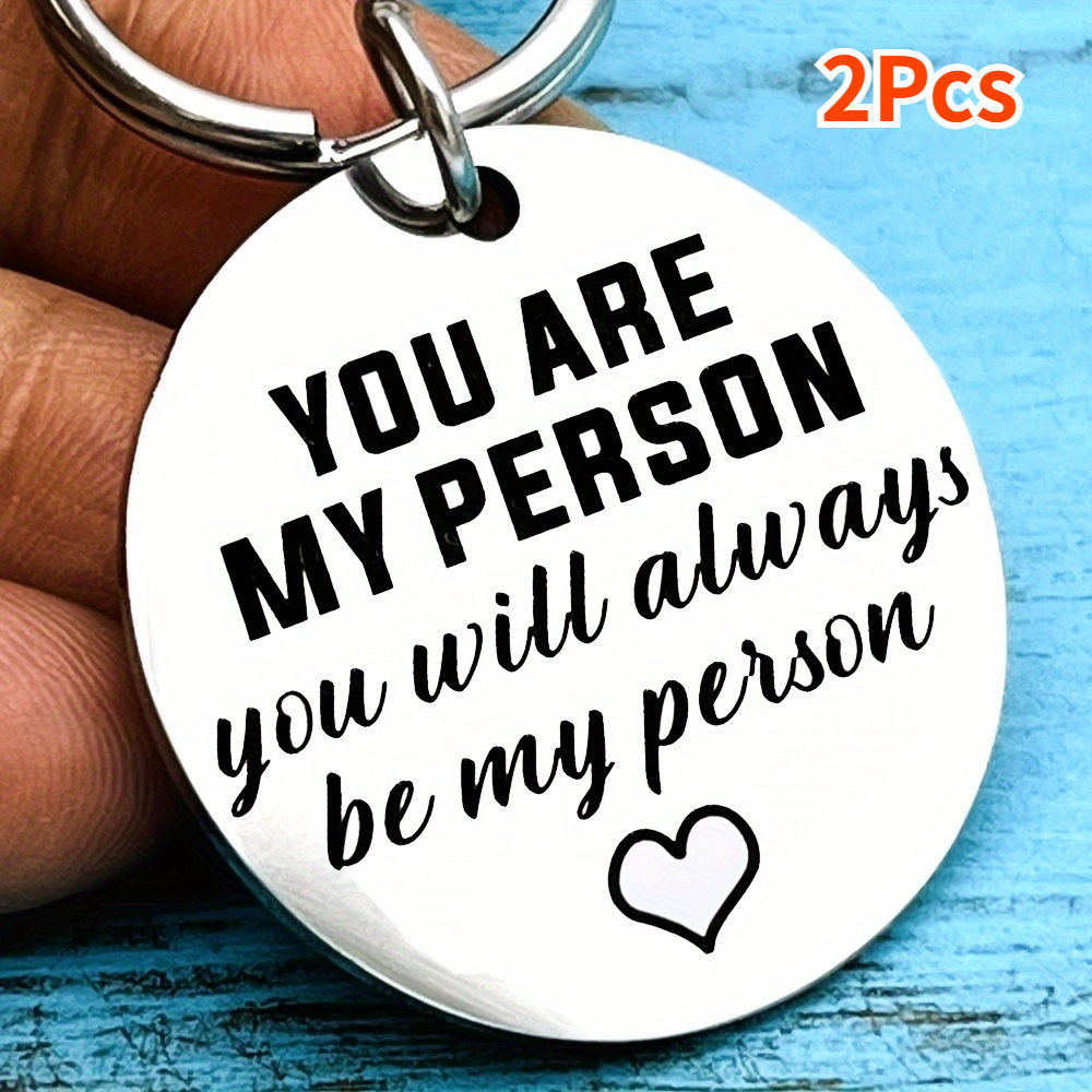 

2pcs Personalized Keychain - Unique For Men And , Of , Or Christmas - Way To