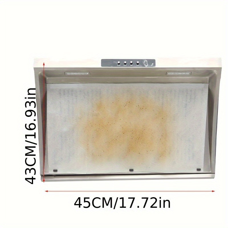 12-Pack Universal Range Hood Grease Absorbent Filters - High Temperature Resistant, Disposable, Non-Stick Screens for Kitchen Vent Cleanliness