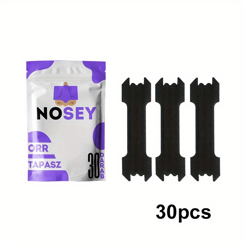 

30pcs Of Stylish Black Nasal Strips For Daily Use, To Stop Snoring And Used Sports Or Sleep.