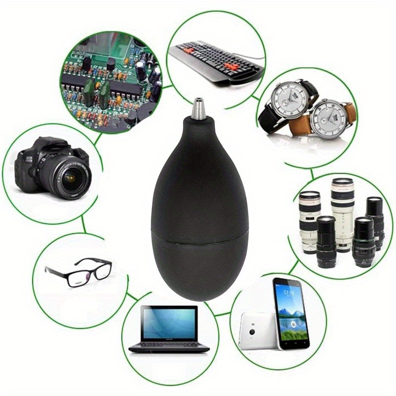 Portable Rubber Air Blower with Squeeze Nozzle - Ideal for Camera Lenses, Watches, Phones & Keyboards - Powerful Dust Removal Tool