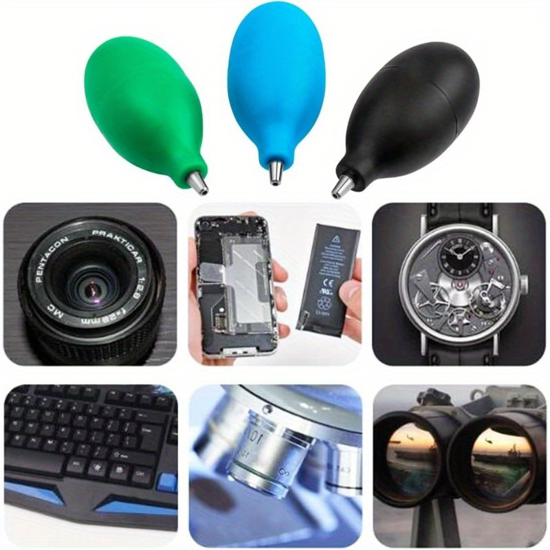 Portable Rubber Air Blower with Squeeze Nozzle - Ideal for Camera Lenses, Watches, Phones & Keyboards - Powerful Dust Removal Tool