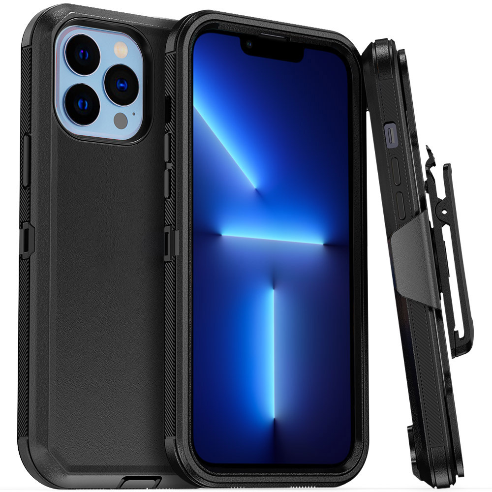 

For Iphone16/16pro/16plus/16pro Max/15/15pro/15plus/15pro Max/ 14/14pro/14plus/14pro Max/13/ 13 Pro/ 13 Heavy Duty Shockproof Case Cover+belt Clip Holster.