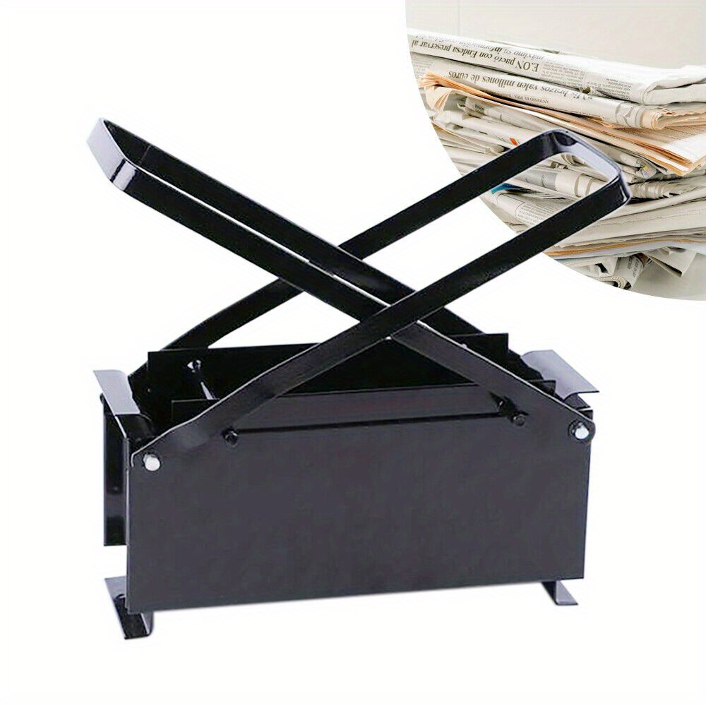 TEMU Newspaper Clumping Press, Brick Briquette Machine Paper Log Eco Recycle Newspaper Fuel Block For Heating Fire Stove Home Tool For Indoor Outdoor