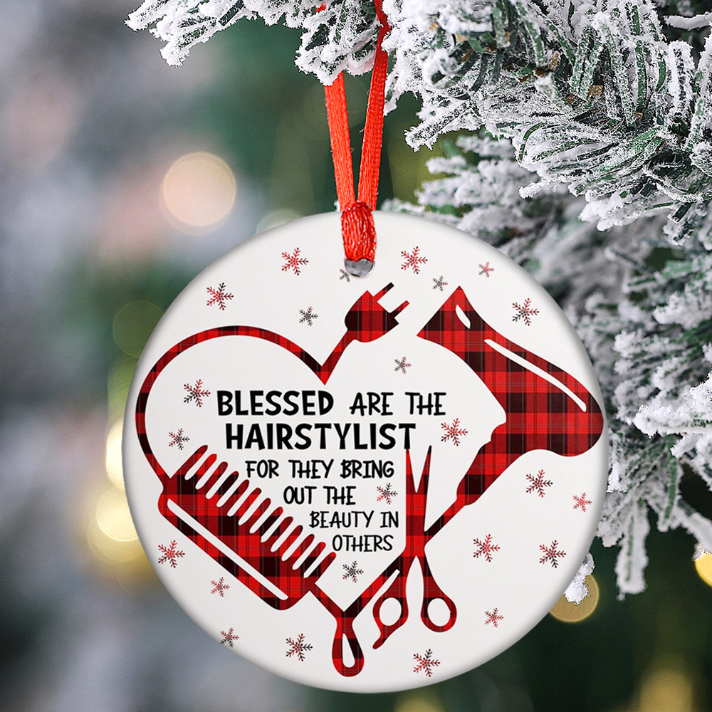 

Hairstylist Christmas Ornament - Hairdresser Comb, Dryer & - For , Decor